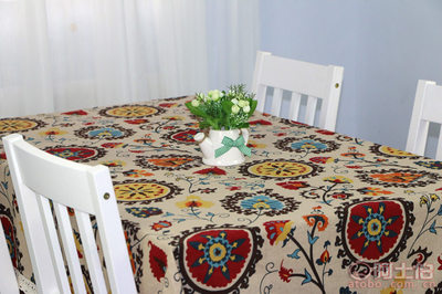 【戀尚生活廠家直銷家用太陽花田園酒店布藝棉麻長方型茶幾桌布可定制LSZB-012】臨沂市蘭山區(qū)戀尚生活家紡商行 - 產(chǎn)品庫